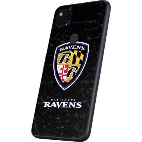 NFL Baltimore Ravens - Alternate Distressed Google Pixel 4a Skin